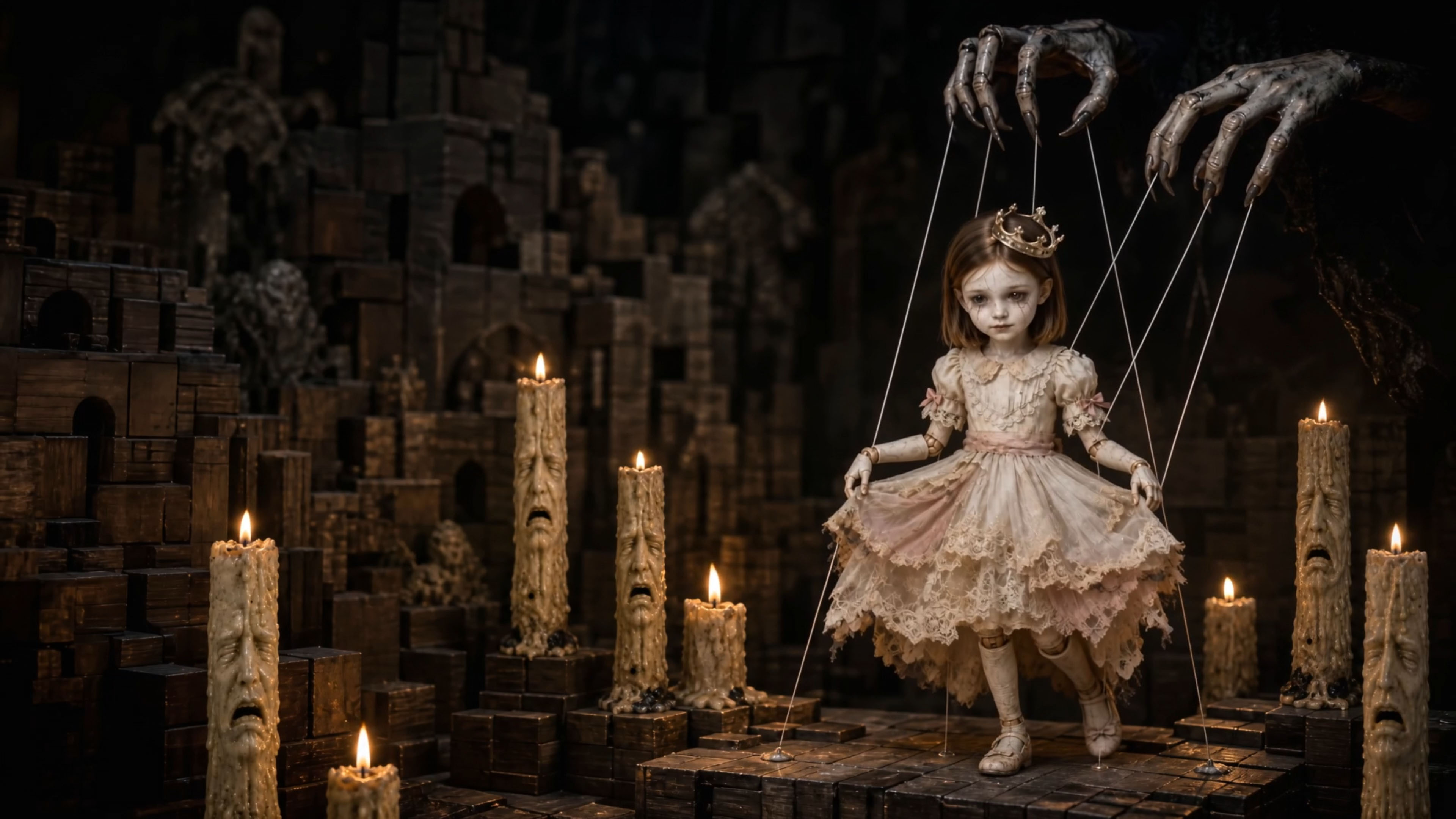 Lily pulled by invisible strings