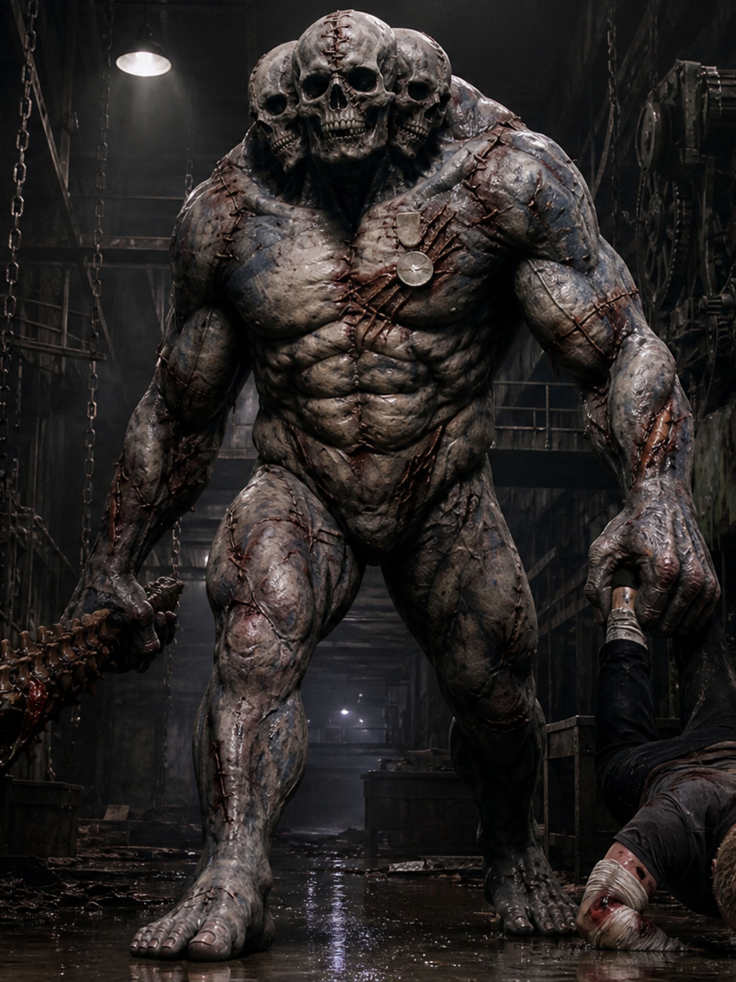 George in his monstrous father form